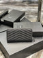 YSL 拉鍊長夾 黑色銀扣