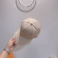 路L家-奶茶色新款刺繡棒球帽