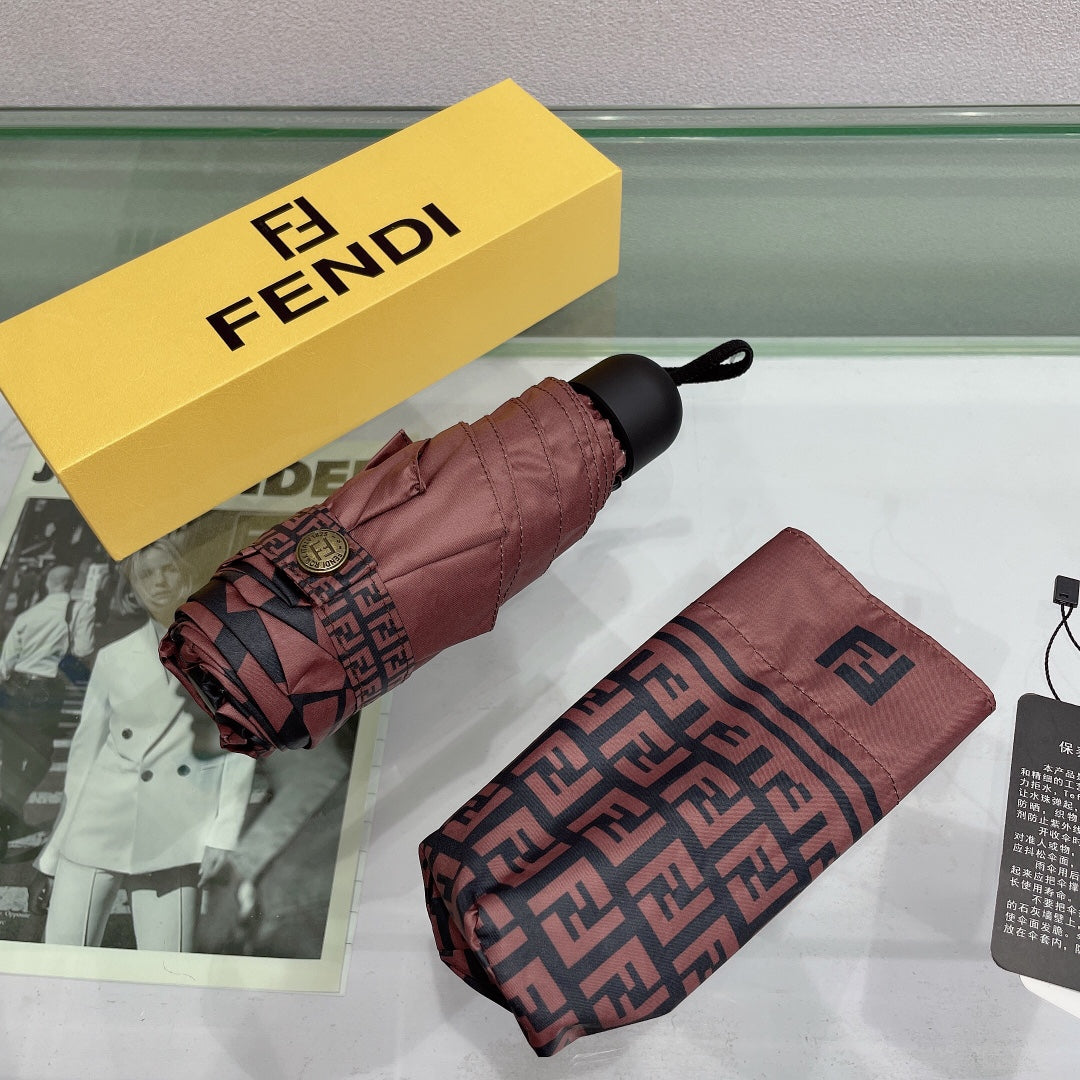 FENDI-雨傘-咖色