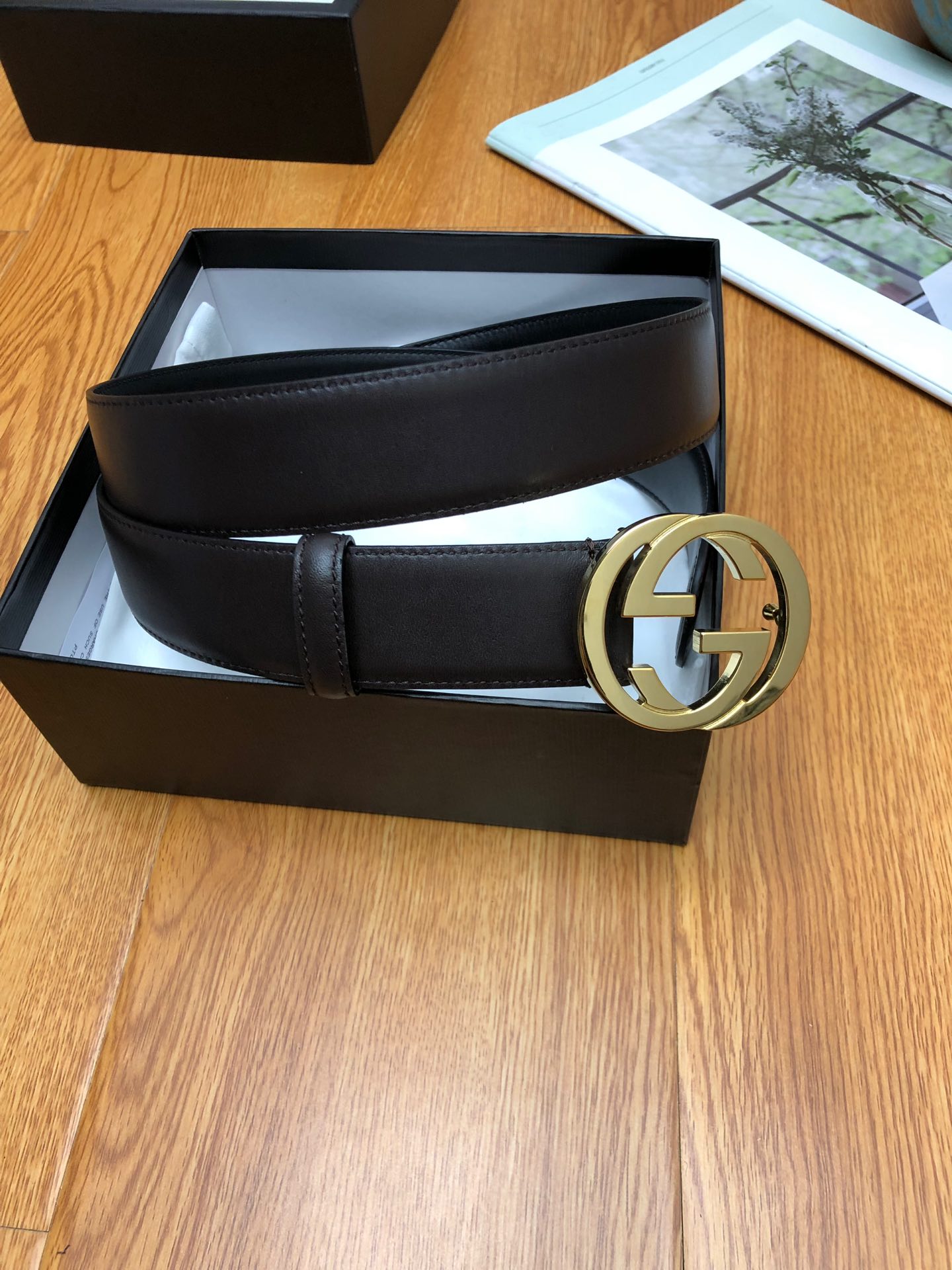 古G家-皮帶-3.5cm-男款