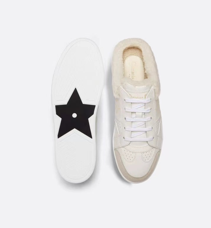 迪D家-Star 牛皮運動鞋 白色