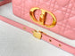 Dior Caro 小號20cm-粉色小牛皮