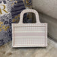 Dior Book Tote-Mini 23cm-粉色千鳥格