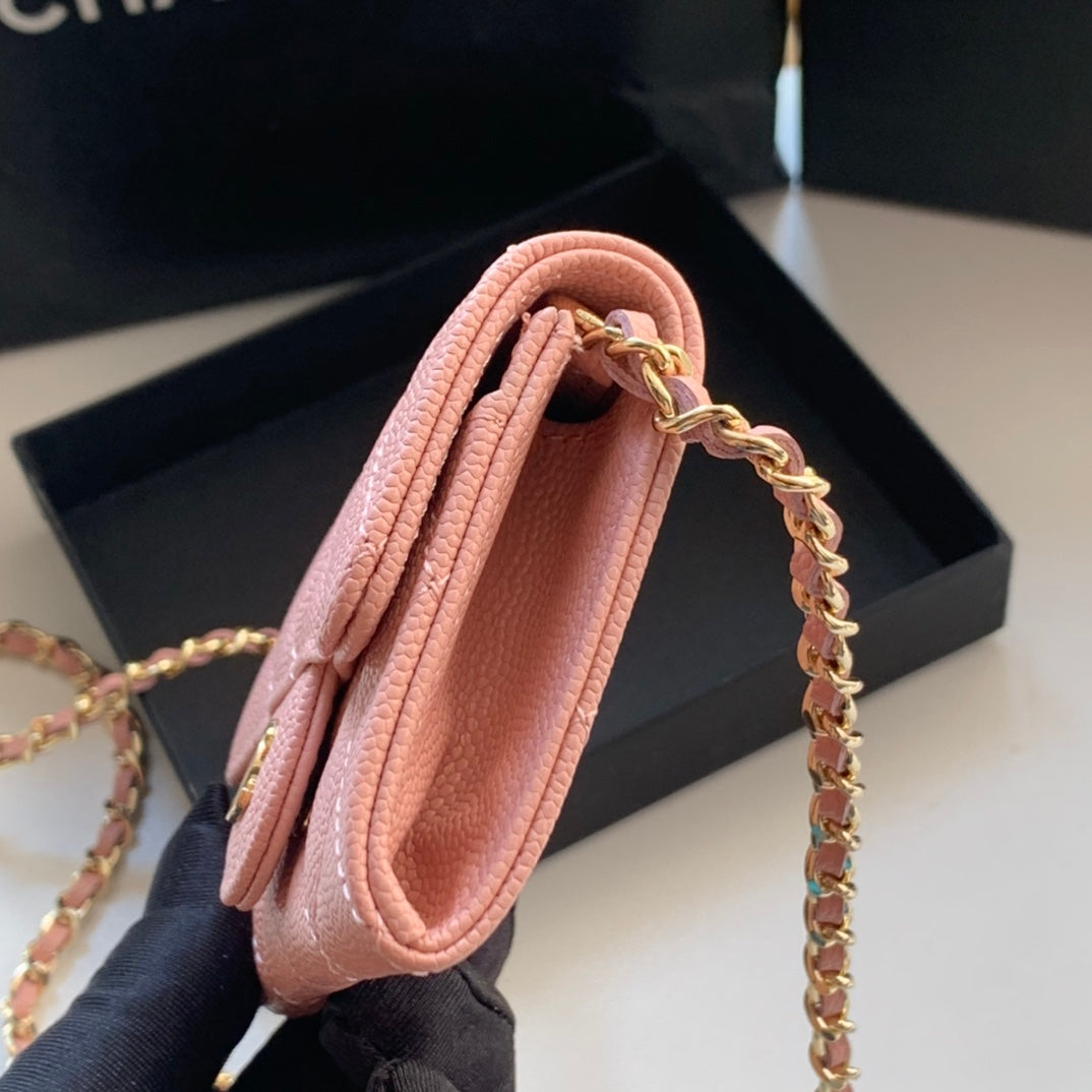 Chanel CF鏈條零錢卡包