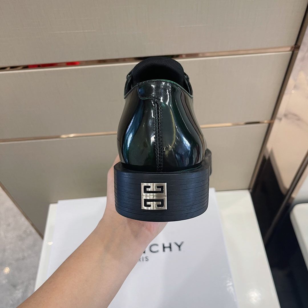 Giv-SQUARED 皮鞋 黑綠色