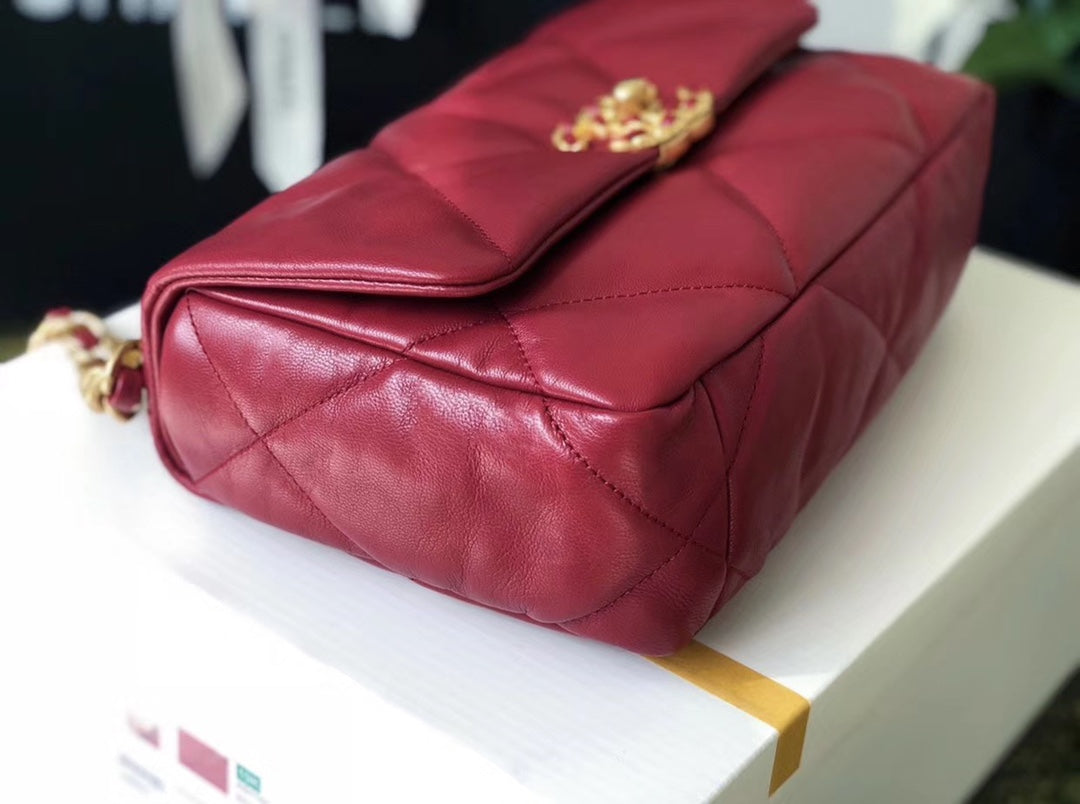 Chanel 19Bag-小號寶石紅
