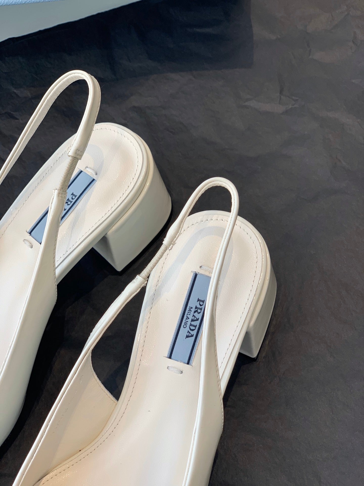 Prada 鞋-Prada 低跟 瑪莉珍鞋（白）