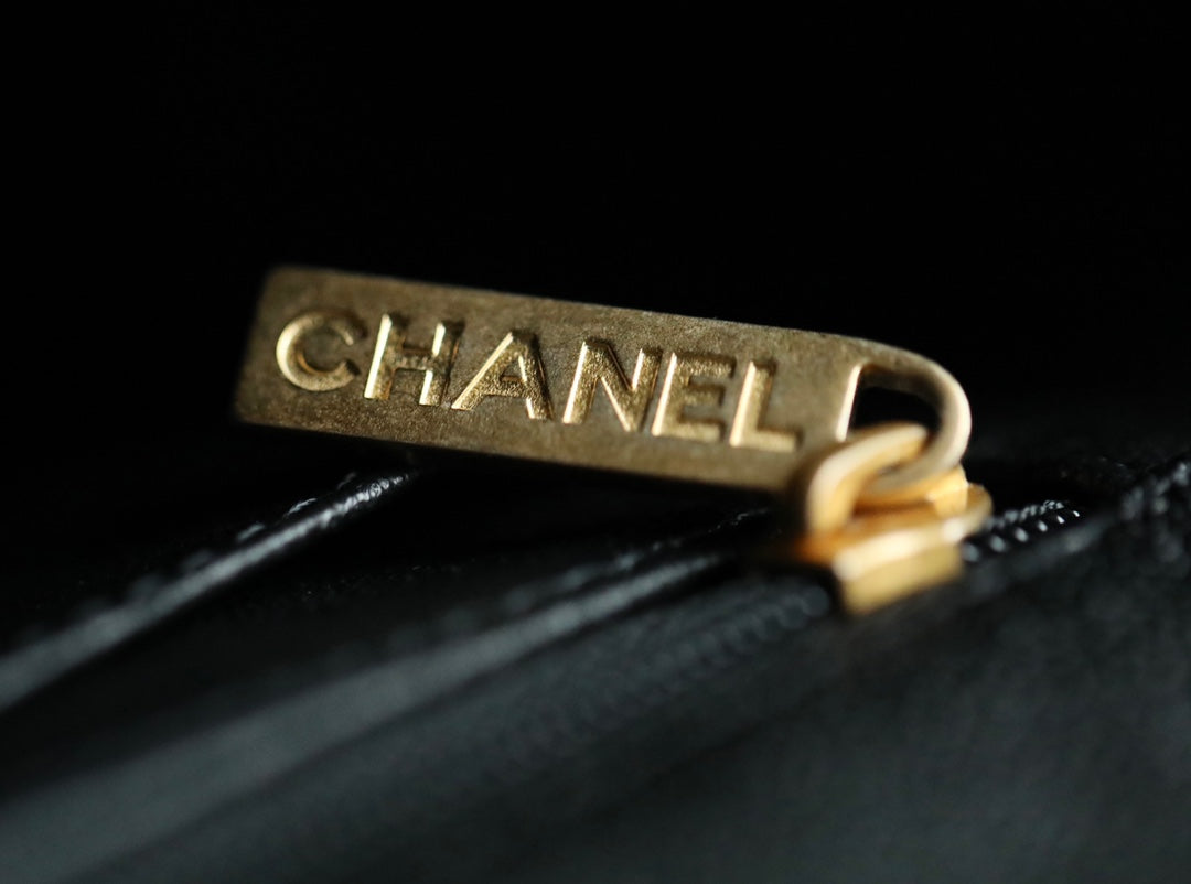 Chanel coco handle-水洗胎牛皮芝麻紋＋復古金扣