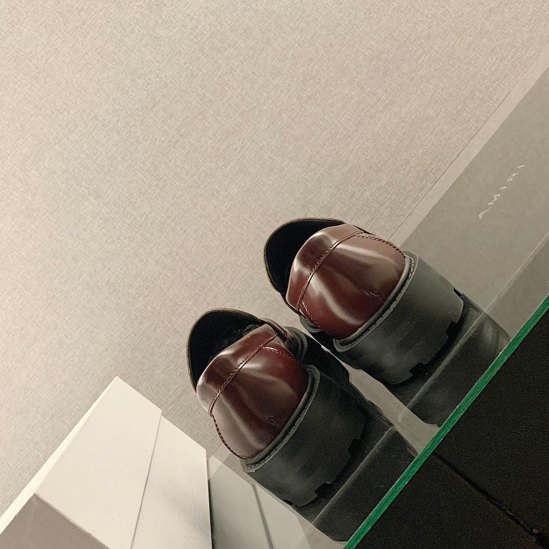 賽C家-2023春夏新款 凱旋門樂福鞋 咖色