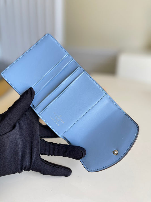 LV M69033 漸變藍 Iris XS 三折短夾