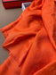 L-Piana-暗紋提花圍巾 140*140cm  60%羊毛+40%真絲 橘色