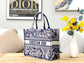 Dior Book Tote-小號36.5cm-深藍老虎