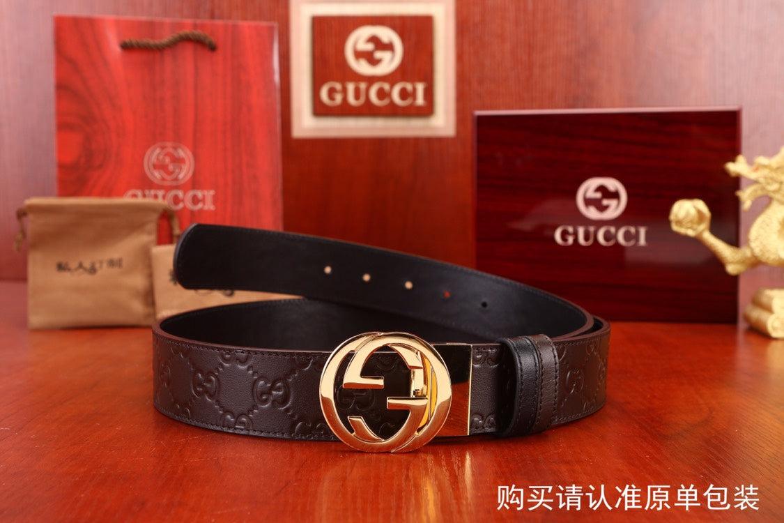 古G家-皮帶-3.7cm-男款