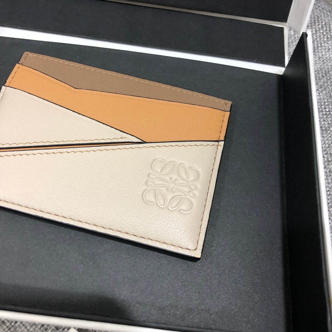 Loewe Plain Card Holder 多色拼接皮革卡包