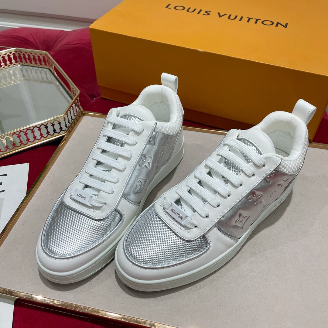 LV鞋-LV TRAINER 低筒 休閒鞋（銀）