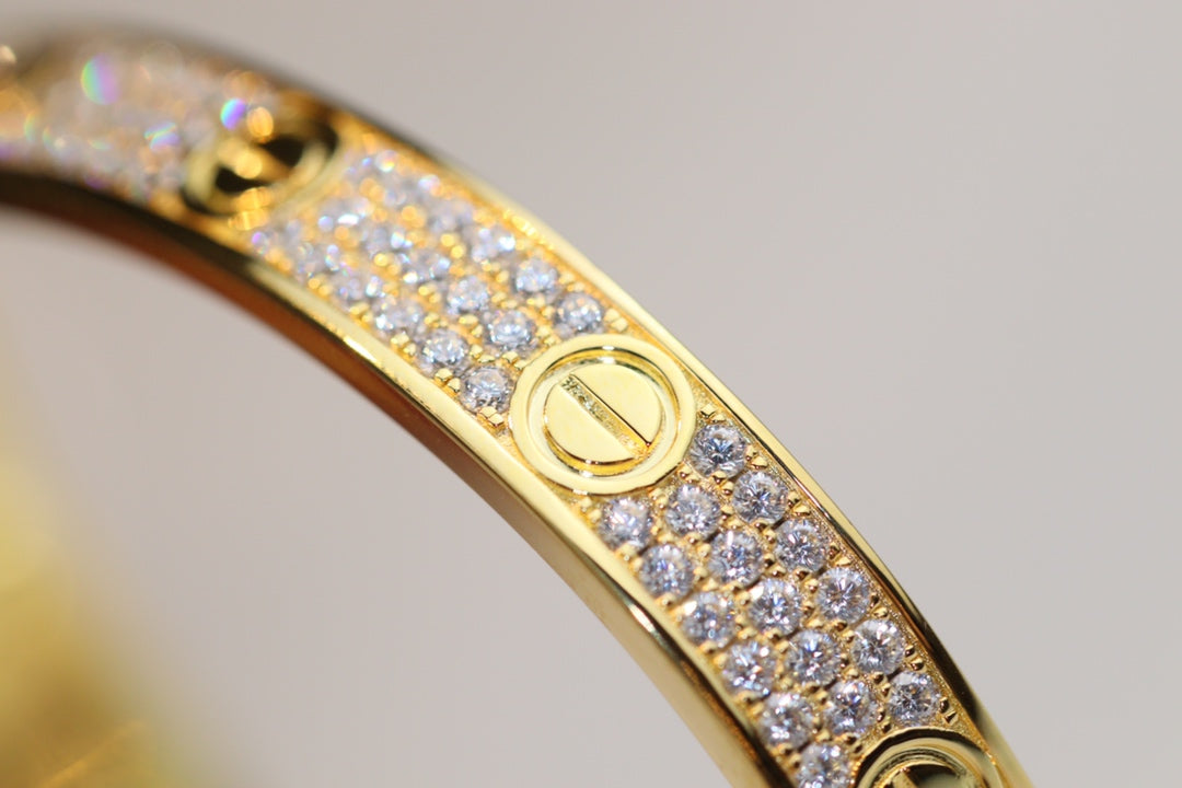 Cartier Love寬版滿天星手鐲