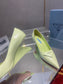 Prada鞋-Prada 尖頭低跟鞋（青蘋果綠）