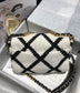 Chanel 19Bag 牛皮款-黑白格紋