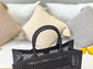 Dior Book Tote-大號41.5cm-黑色網格帆布