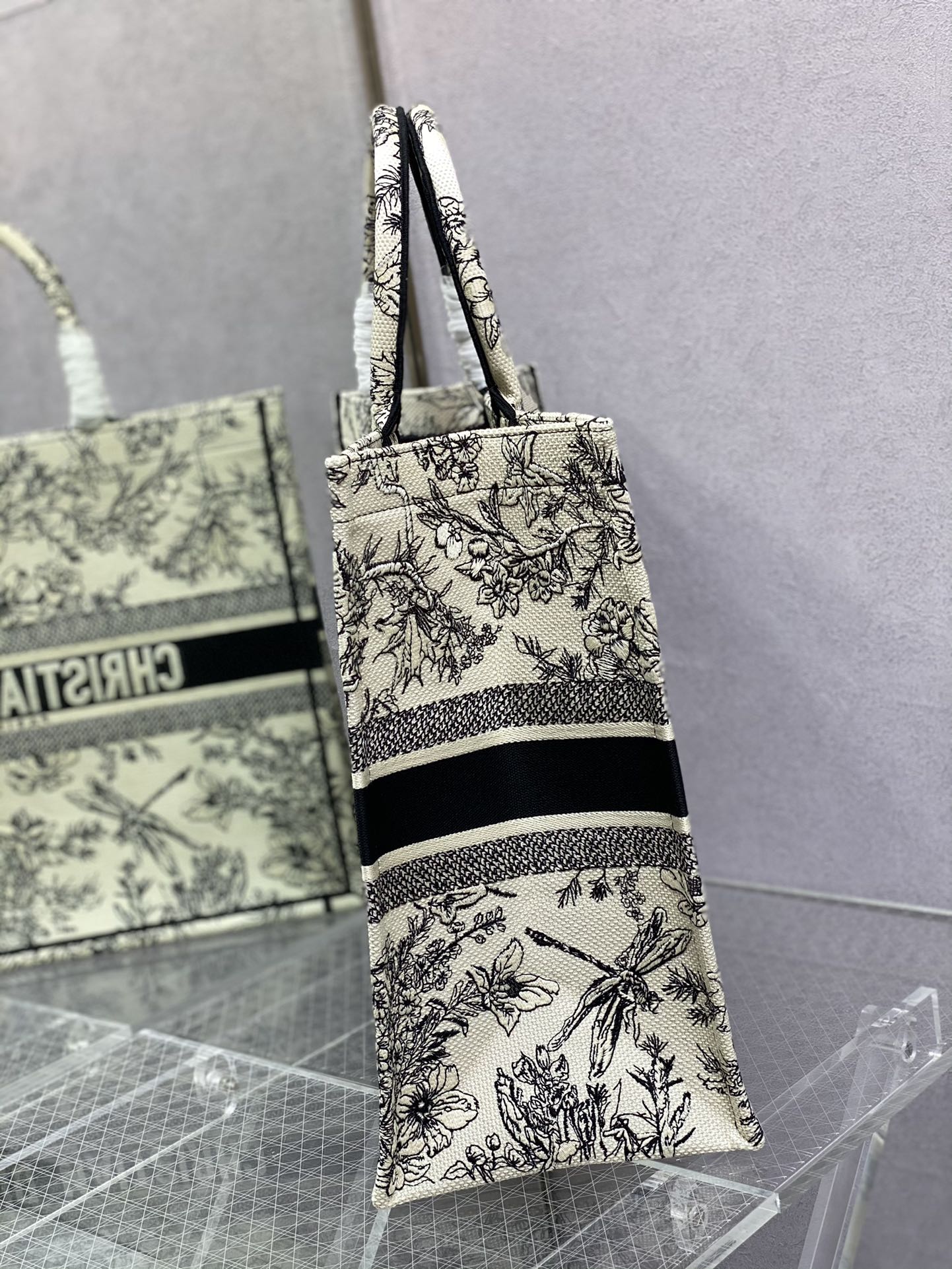 Dior Book Tote-大號41.5cm-蜻蜓系列