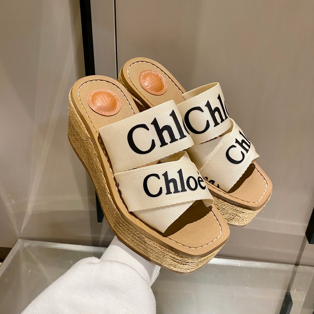 Chloe鞋-Chloe Woody Wedge Mule 厚底拖鞋