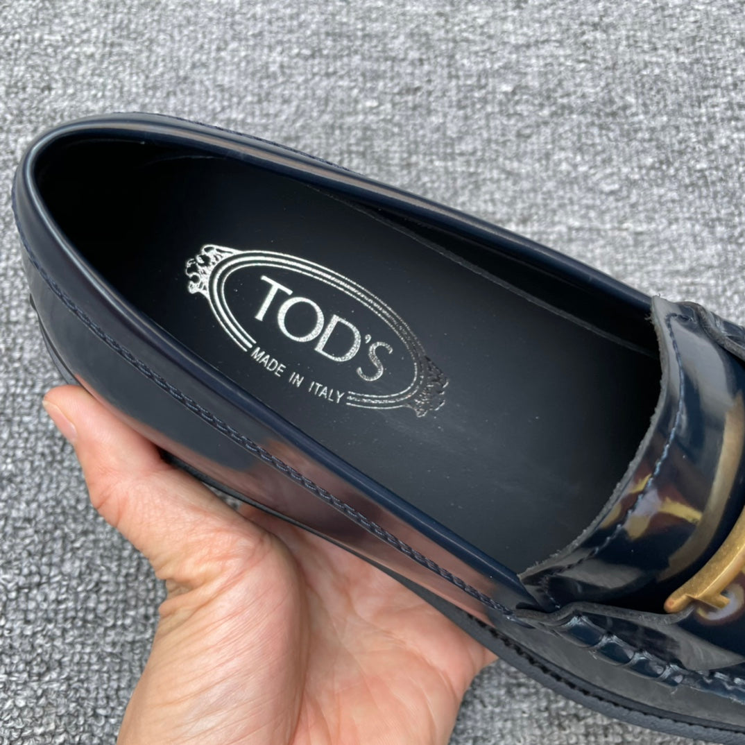 Tod-休閒皮鞋 福樂鞋 黑色
