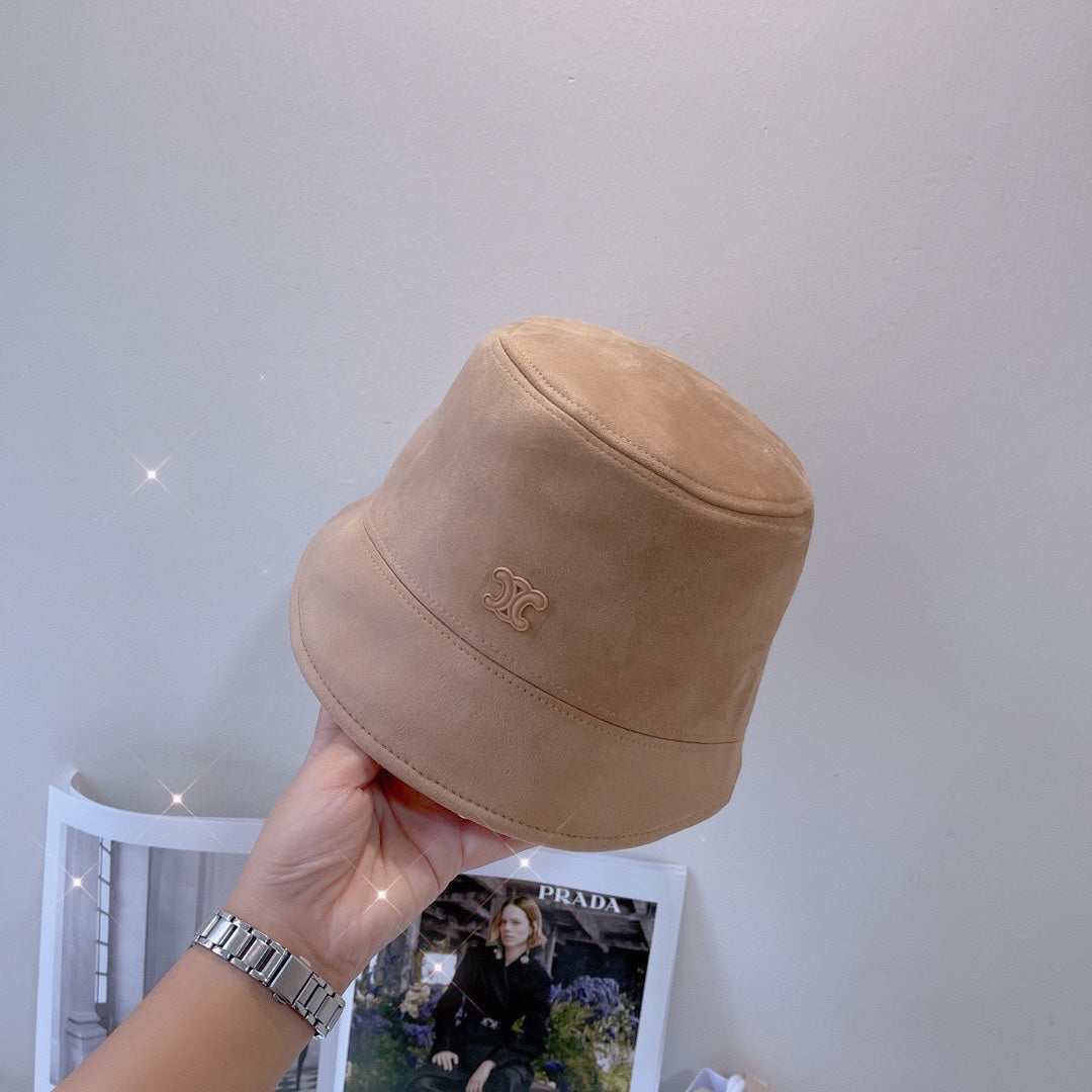 賽C家-凱旋門Logo 前後沿鹿皮絨漁夫帽