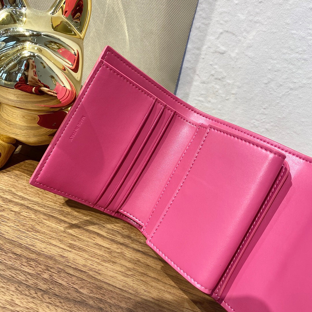Celine STRAP 小號粒面三折短夾