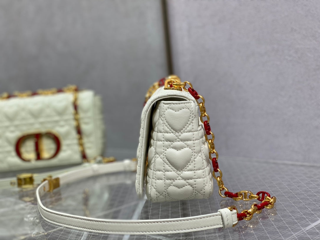 Dior-Caro 愛心七夕系列 小號 白色