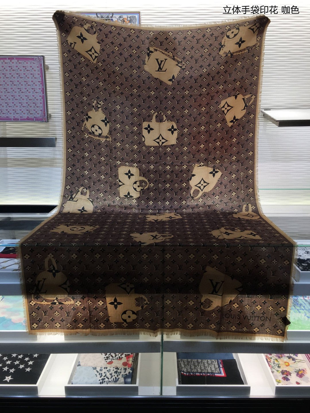 路L家-蜂窩羊絨長圍巾 110*200cm