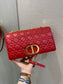 Dior Caro大號28cm-紅色小牛皮