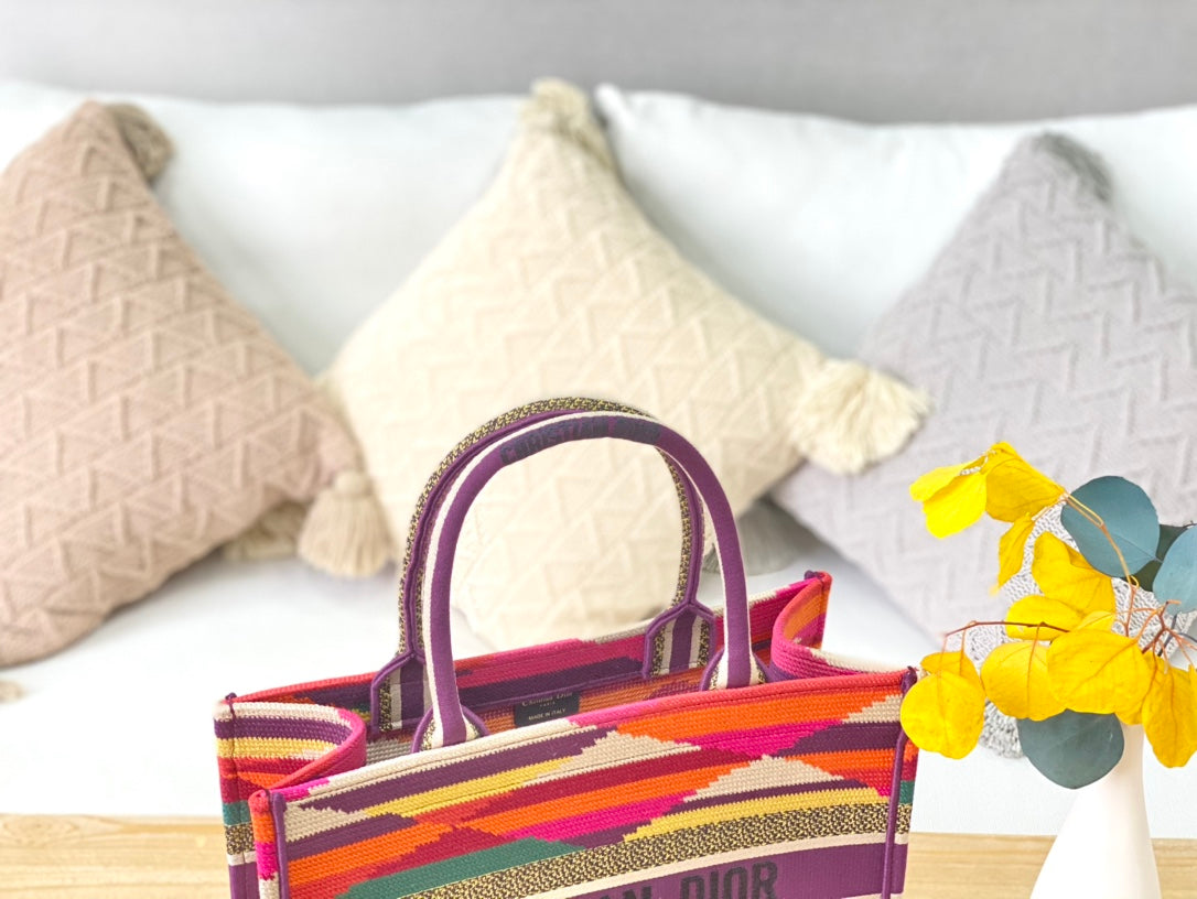 Dior Book Tote-小號36.5cm-七彩虹