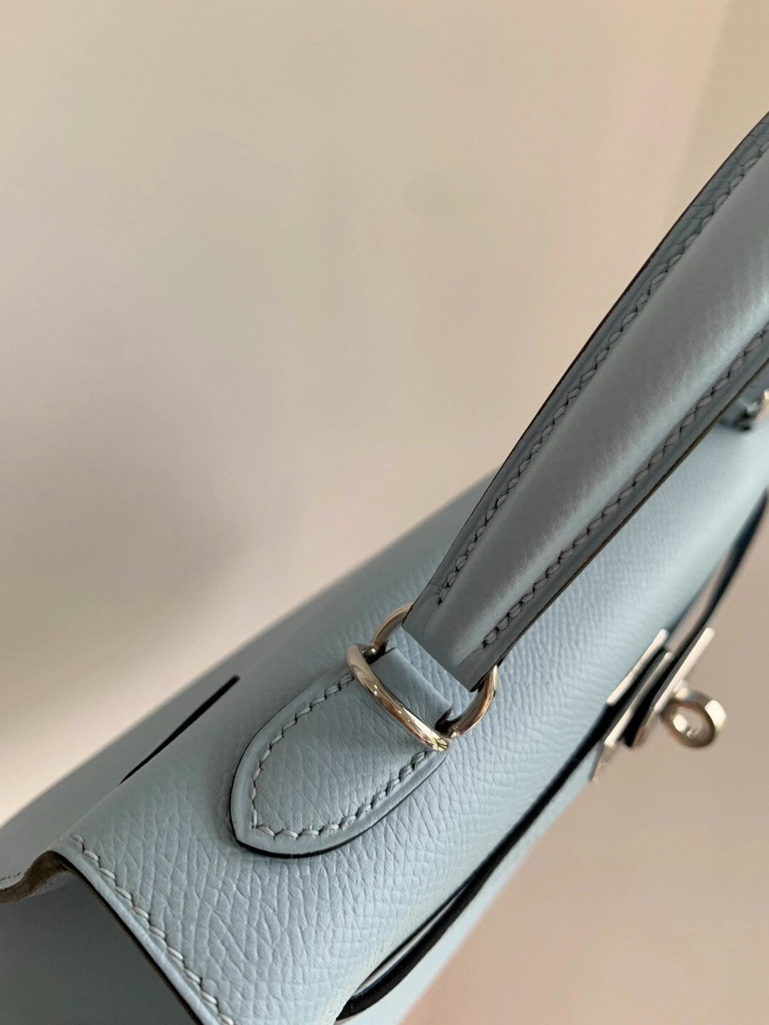 Hermes-Kelly 25-T0 霧霾藍-Epsom-銀扣-外縫