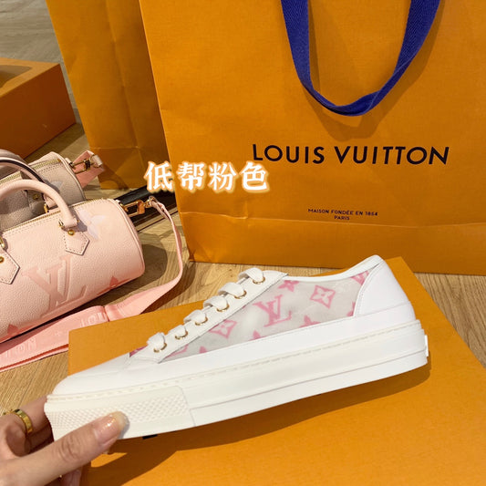 LV鞋-LV Charlie 2022春 低筒 粉色