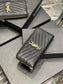 YSL 拉鍊長夾 黑色金扣