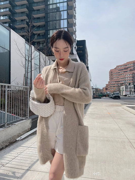 B編織-Mini Jodie 編織皮革打結圓型 hobo包 上身圖 白
