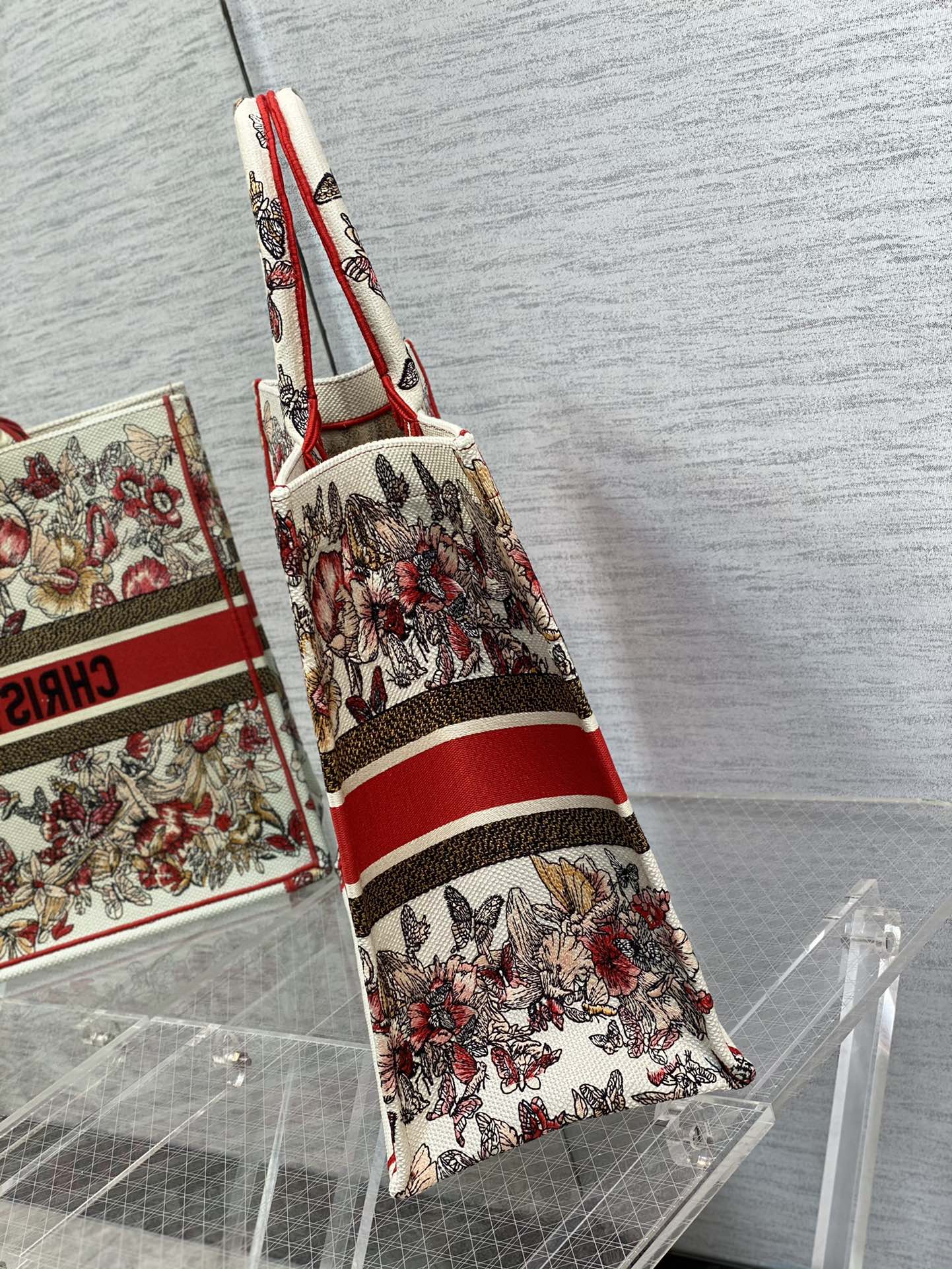 Dior Book Tote-大號41.5cm-蝶戀花刺繡