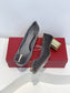 Salvatore Ferragamo鞋-菲拉格慕 VARA大蝴蝶結 絲絨面 金梅花跟 高跟鞋