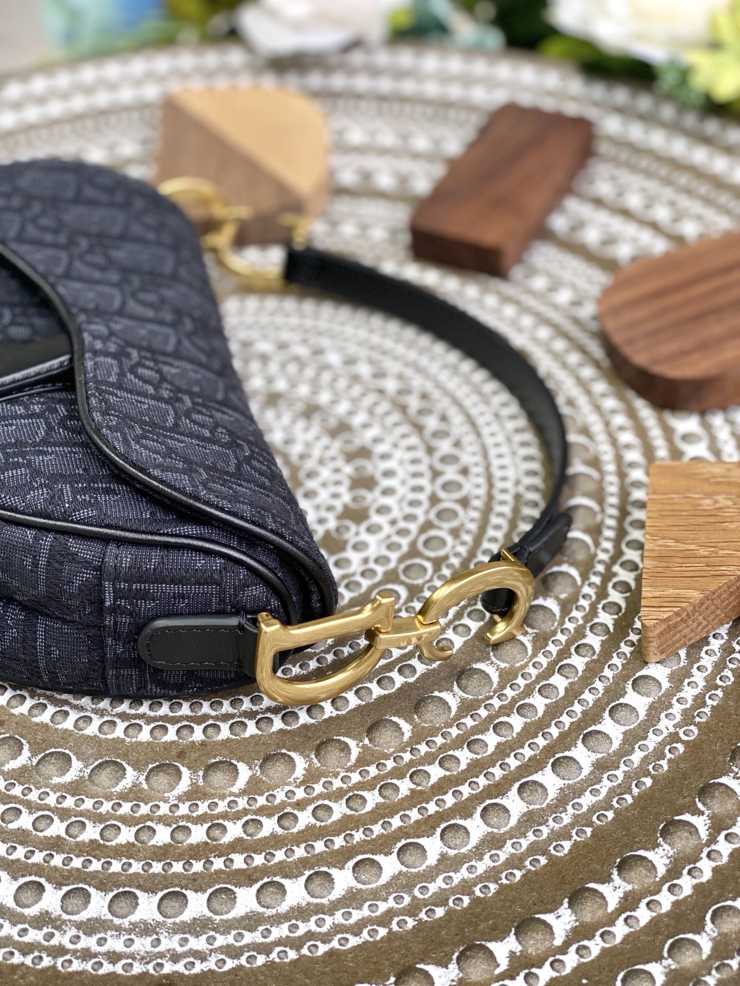 Dior Saddle 馬鞍包-帆布-小號黑色-19.5cm