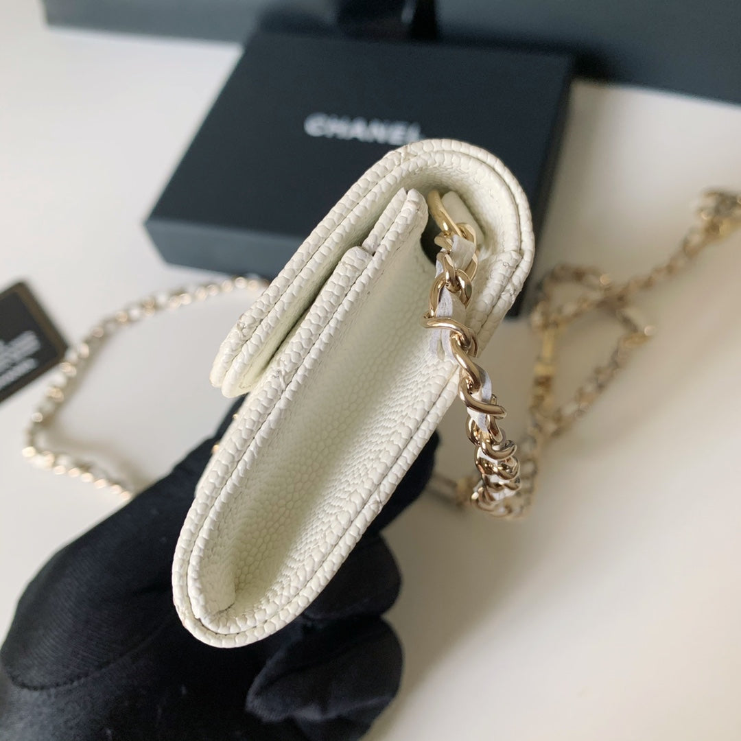 Chanel CF 鏈條零錢卡包