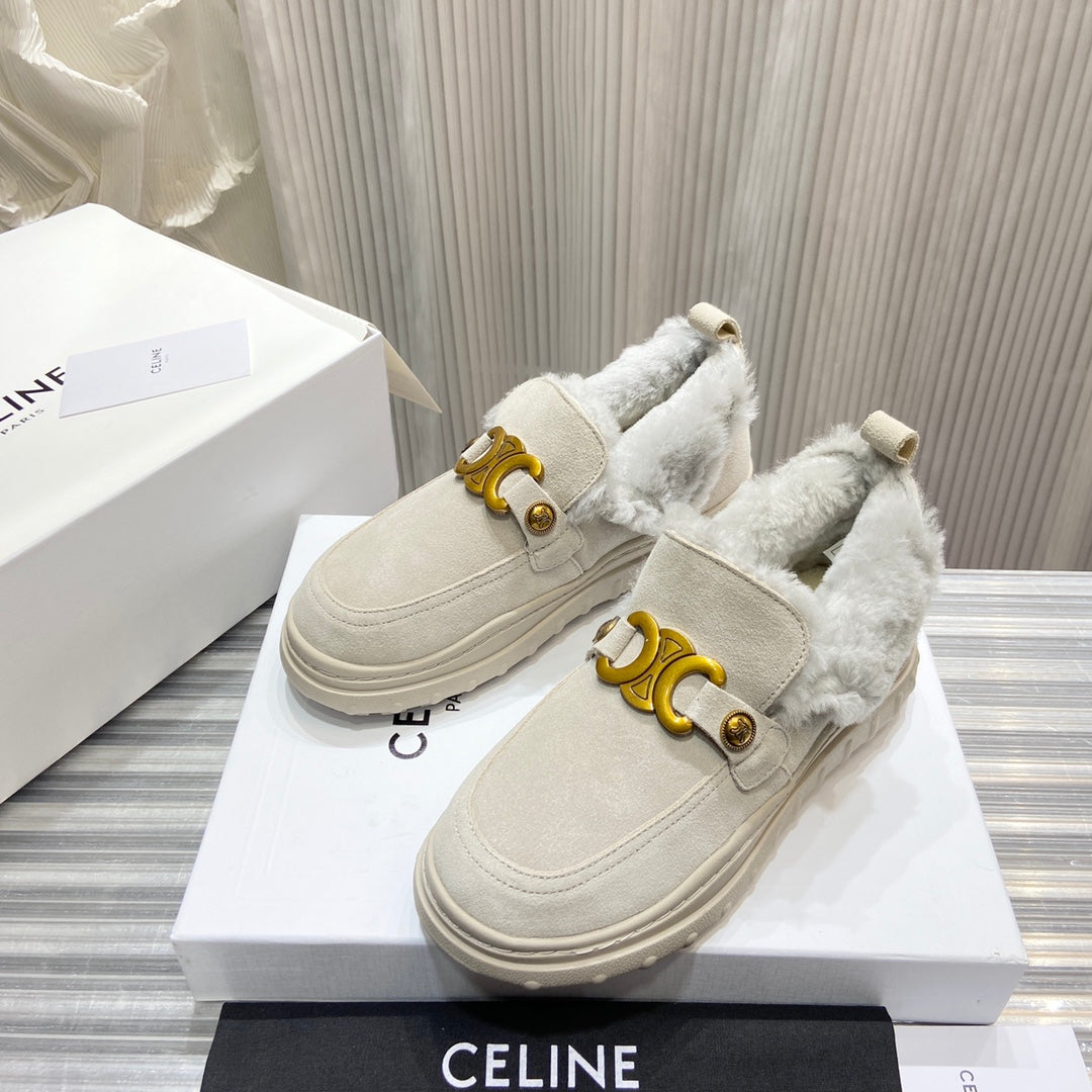 賽C家-2022早春新款 毛毛短靴 杏色