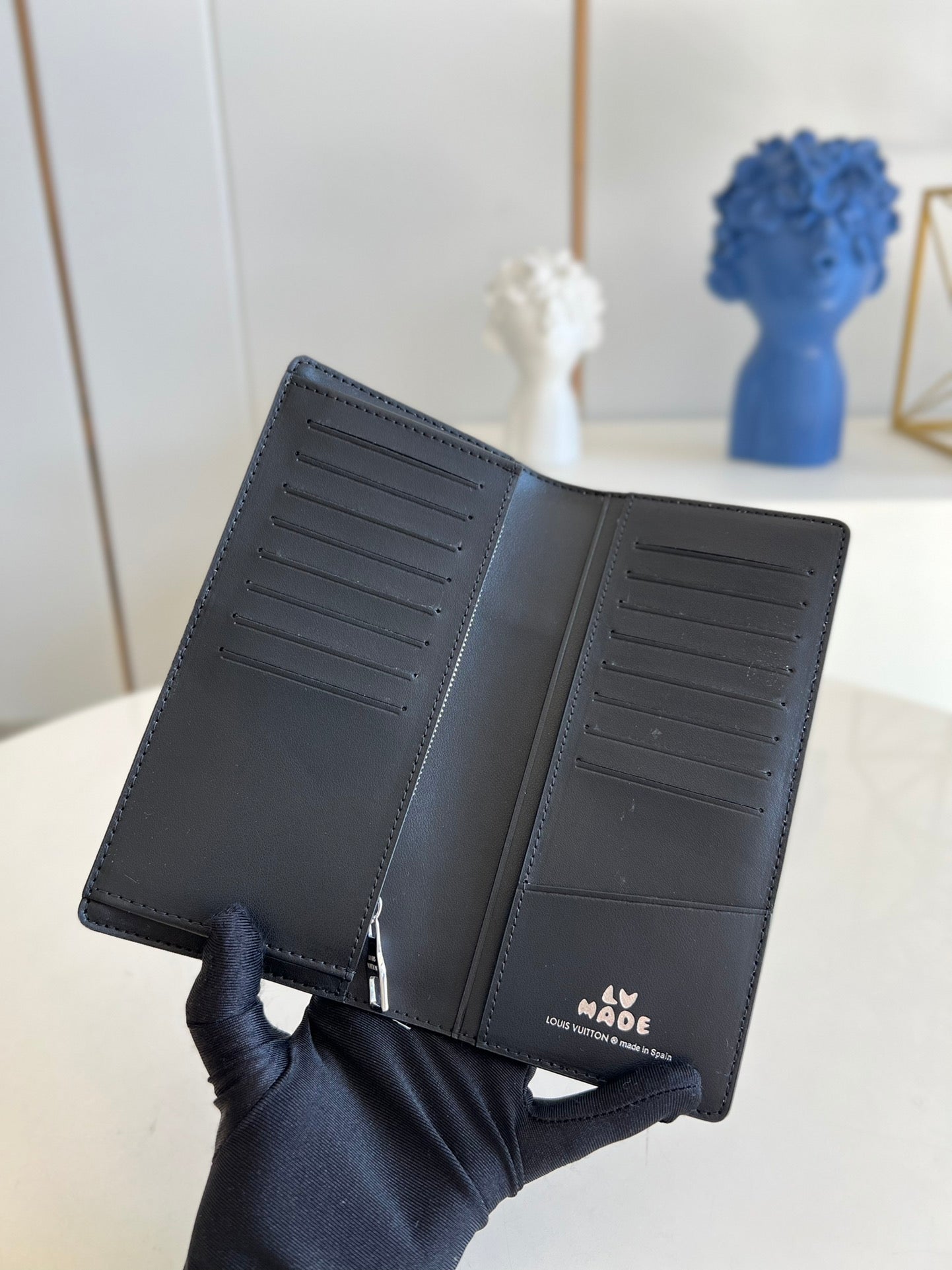 LV M66540 牛仔黑長夾