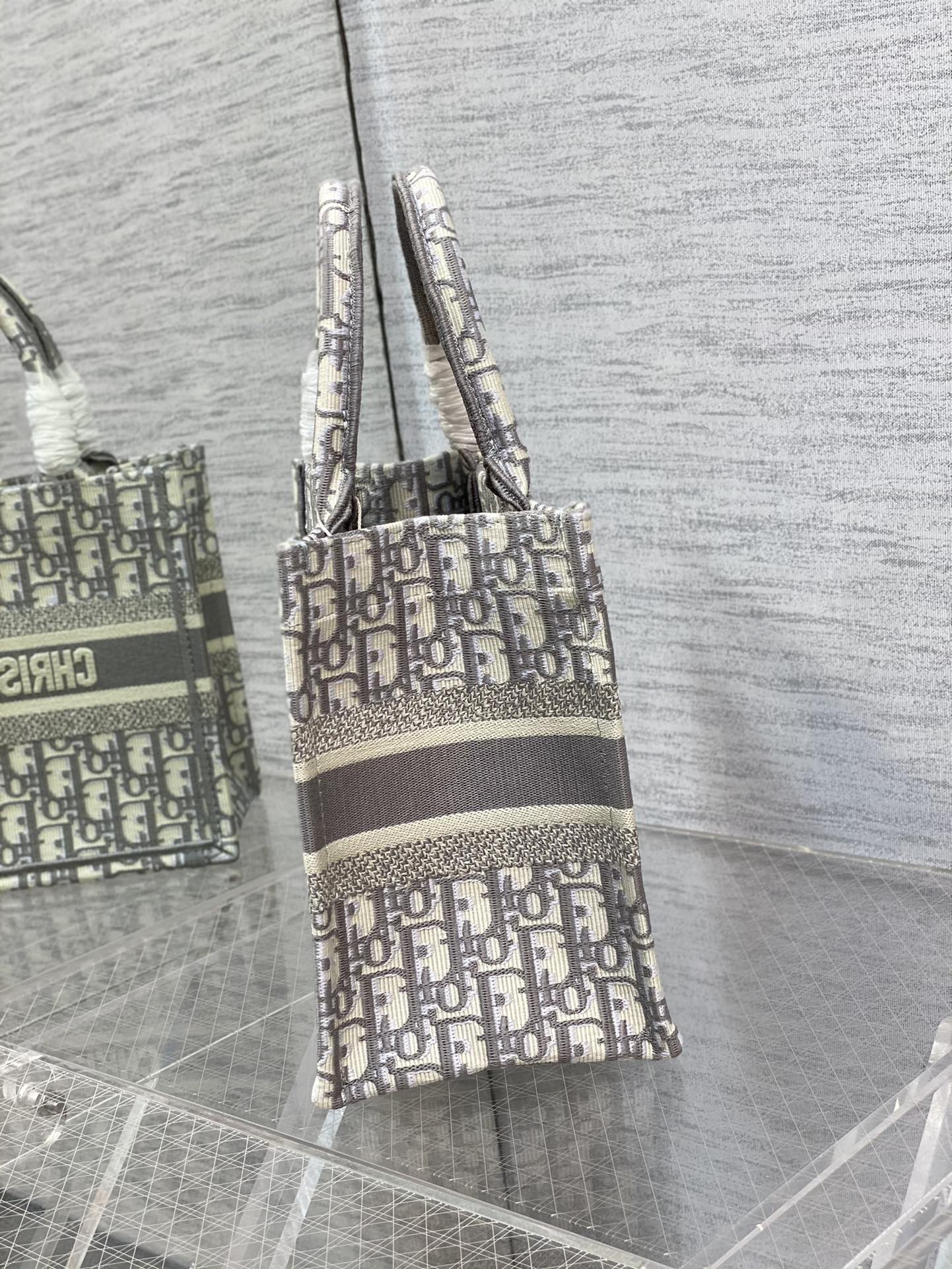 Dior Book Tote-小號36.5cm-灰色老花