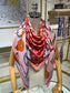 路L家-飾帶和鏈條 雙面Monogram Forever羊絨方巾 140cm