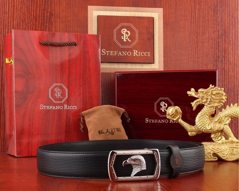STEFANO RICCI-皮帶-3.4cm-男款
