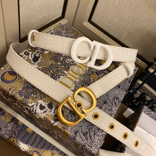 迪D家-白色皮帶-2.0cm
