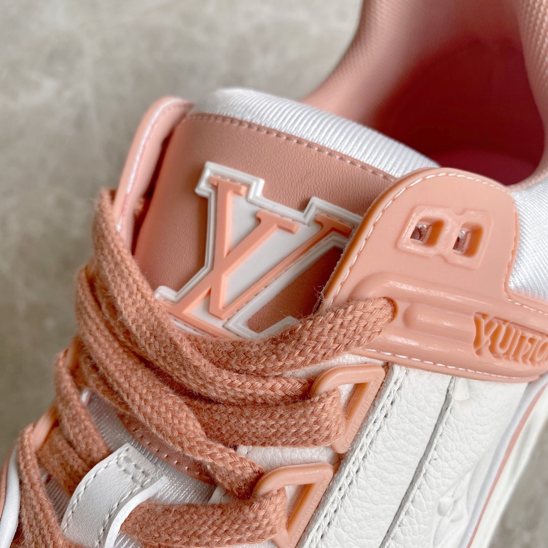 LV鞋-LV Trainer 米桃粉 休閒鞋（男女同款）