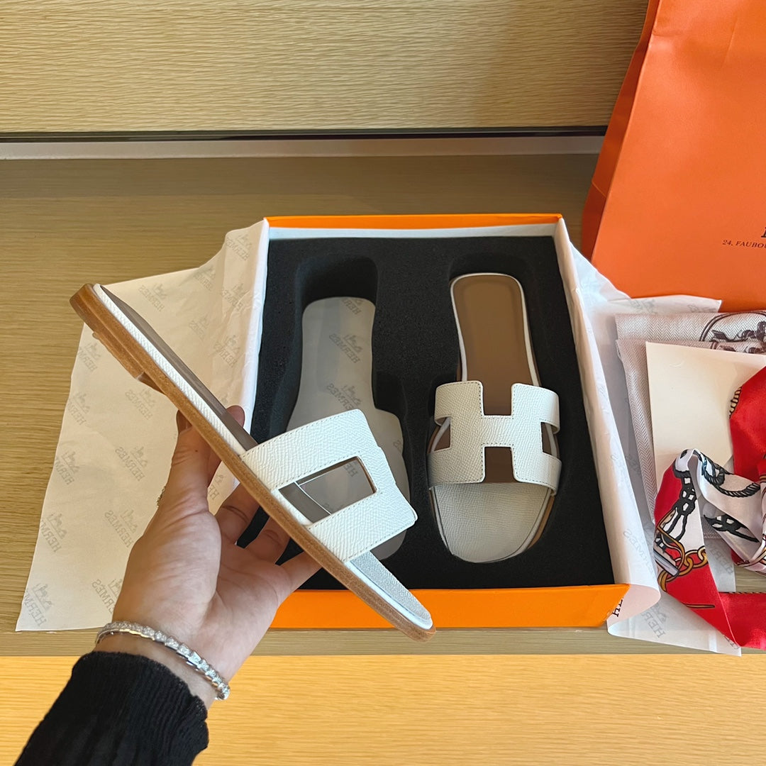 小愛款-H平底拖鞋 掌紋系列
