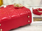 Dior-Mini Lady Dior手袋-三格黛妃-17cm-紅色愛心釦