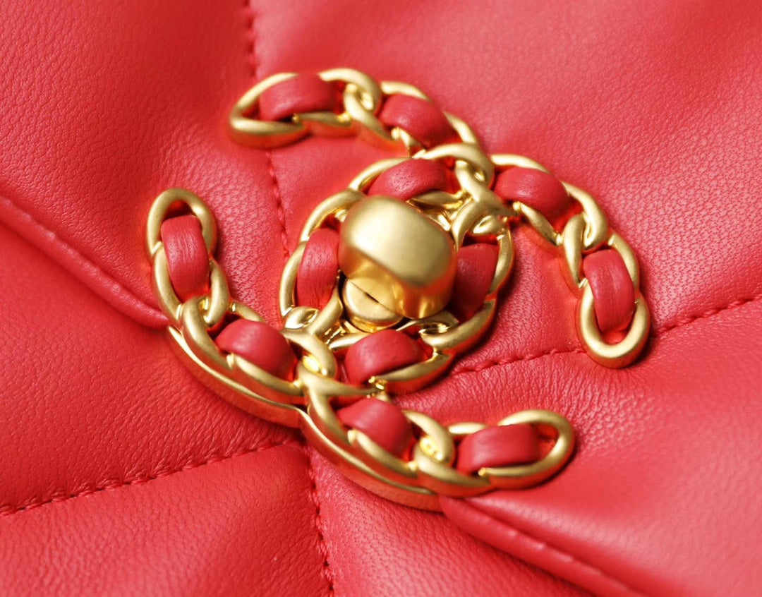 Chanel 19Bag-小號珊瑚紅
